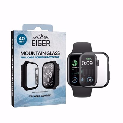 Picture of Eiger Eiger Mountain Glass Full Case for Apple Watch SE 3/ 2/ 1 40mm in Black