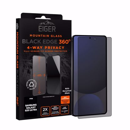 Picture of Eiger Eiger Mountain Black Privacy EDGE 360 Screen Protector GRS for Samsung S25 Ultra